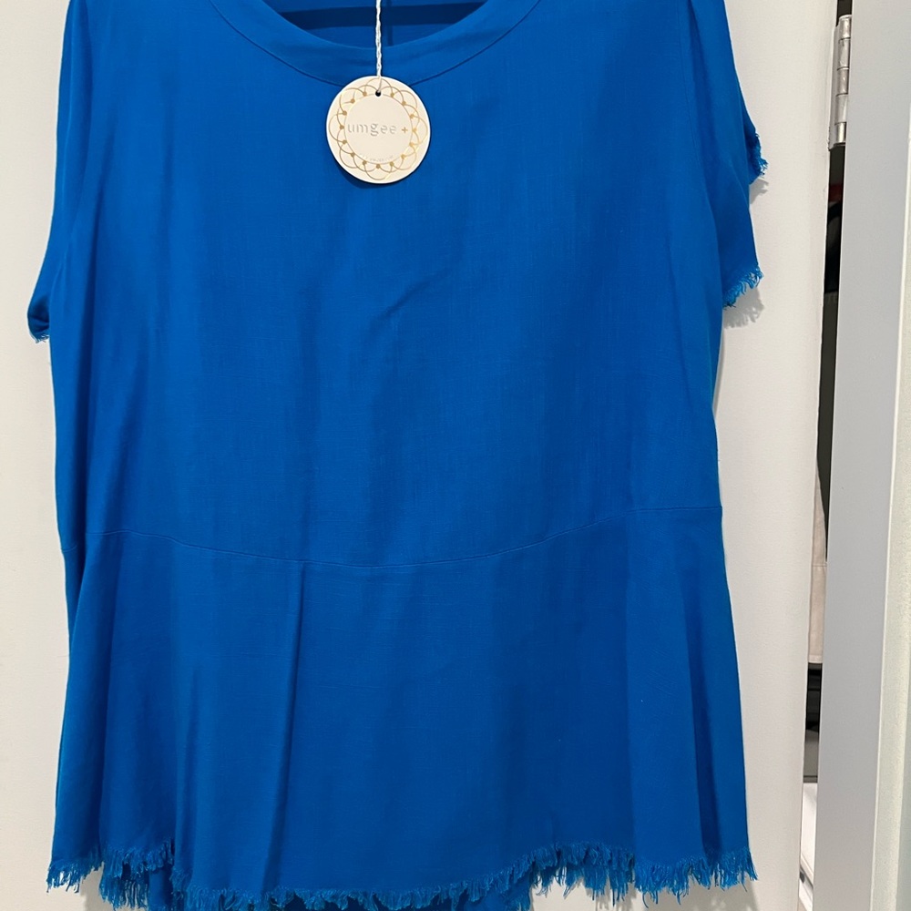 Umgee Women's Vibrant Blue Short Sleeve Top